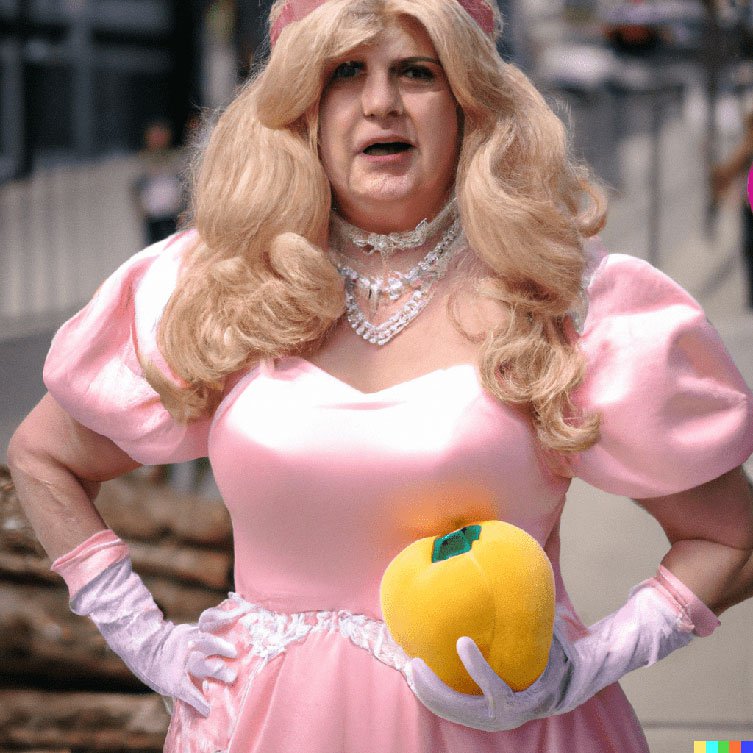 Princess Peach AI Aged