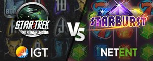 Space War: Star Trek (IGT) vs Starburst (NetEnt)
