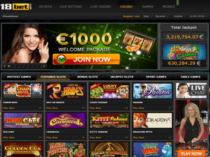 18Bet Casino software screenshot