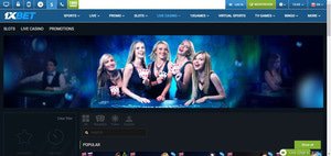 1xBet Casino website screenshot