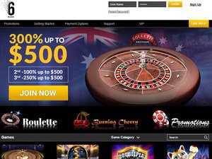 6Black Casino website screenshot