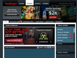Bodog Casino software screenshot