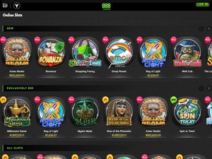 888 Casino software screenshot