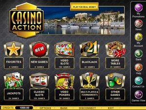 Action Casino software screenshot