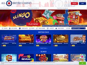 AllBritish Casino website screenshot