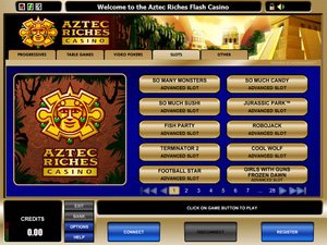 Aztec Riches Casino software screenshot