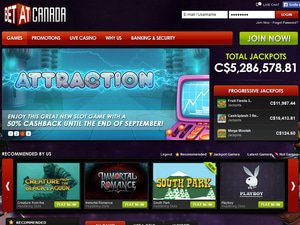 BET AT Casino website screenshot