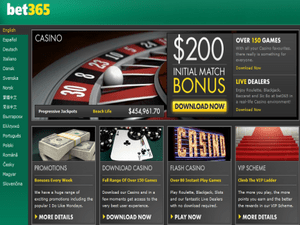 Bet365 Casino website screenshot