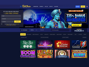 BetChain Casino website screenshot