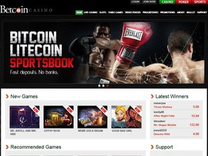 Betcoin Casino website screenshot