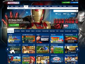 Betfred Casino website screenshot