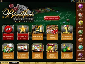Blackjack Ballroom Casino software screenshot