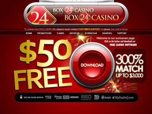 Box24 Casino website screenshot