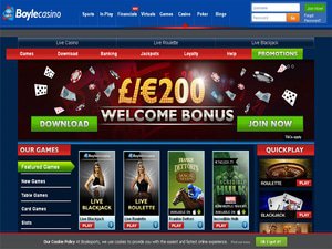 Boyle Casino website screenshot