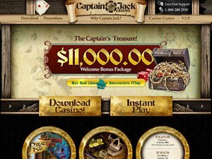 Captain Jack Casino website screenshot