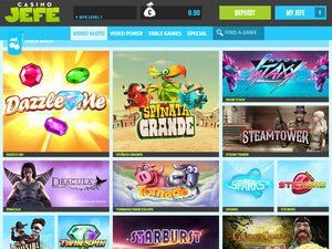 Jefe Casino software screenshot