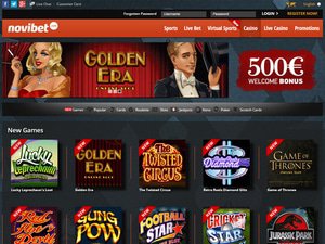 Novibet Casino website screenshot
