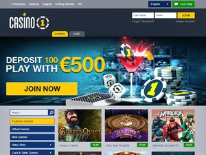 Casino1 Club Casino website screenshot