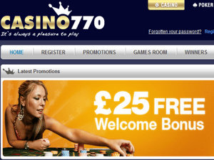 Casino 770 website screenshot