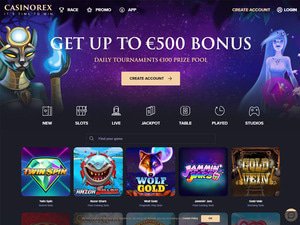 CasinoRex website screenshot