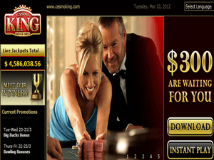 Casino King website screenshot