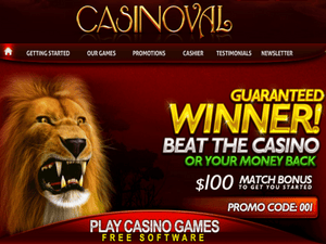 Casino Val website screenshot