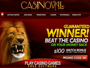 CasinoVal website screenshot