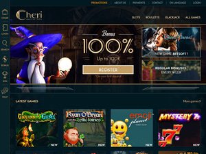 Cheri Casino website screenshot