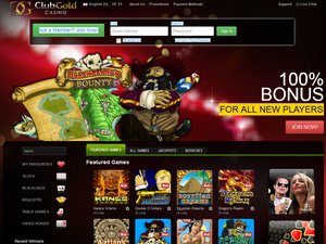 Club Gold Casino website screenshot