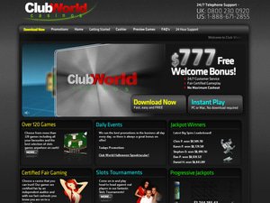 Club World website screenshot