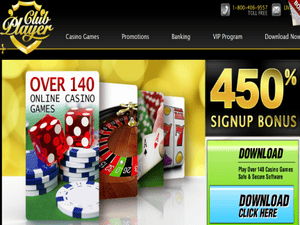 Club Player Casino website screenshot
