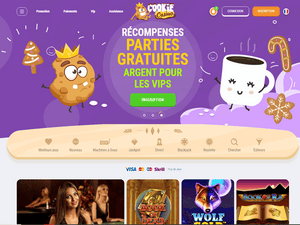 Cookie Casino website screenshot