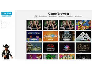 Cool Play Casino software screenshot