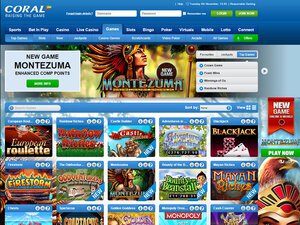 Coral Casino software screenshot