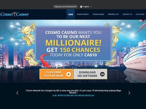 Cosmo Casino website screenshot