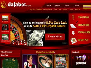 Dafa888 Casino website screenshot
