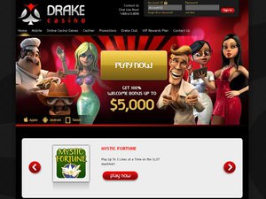 Drake Casino website screenshot