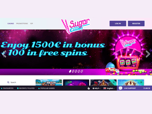 Sugar Casino website screenshot
