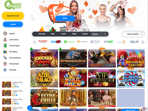 EgoCasino website screenshot
