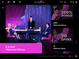 Elroyale Casino website screenshot