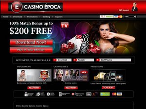 Epoca Casino website screenshot