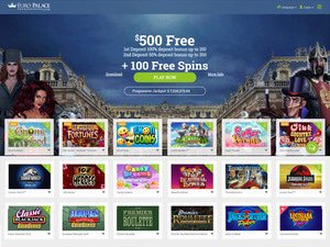 Euro Palace Casino website screenshot