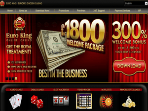 Euro King Casino website screenshot