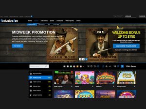 Exclusive Bet Casino website screenshot