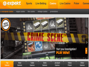 Expekt Casino website screenshot