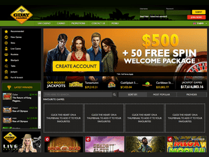 Gday Casino website screenshot