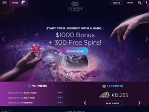 Genesis Casino website screenshot