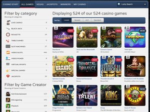 GetLucky Casino software screenshot