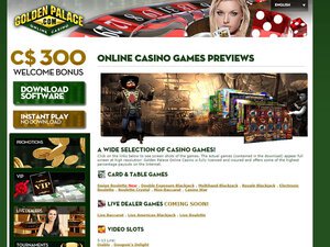Golden Palace Casino software screenshot
