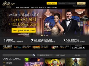Grand Ivy Casino website screenshot